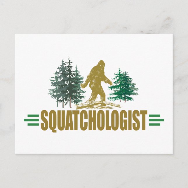Funny Bigfoot, Sasquatch Postcard (Front)