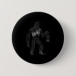 Funny Bigfoot Sasquatch Skeleton Halloween Men Wom Button