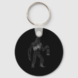 Funny Bigfoot Sasquatch Skeleton Halloween Men Wom Keychain