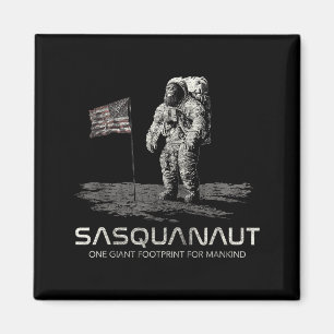 Funny Bigfoot Sasquatch Space Sasquanaut  Magnet