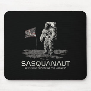 Funny Bigfoot Sasquatch Space Sasquanaut Mouse Pad