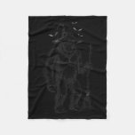 Funny Bigfoot Sasquatch Witch Halloween Men Women  Fleece Blanket