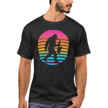 Funny Bigfoot Saxophone Retro Sunset Design