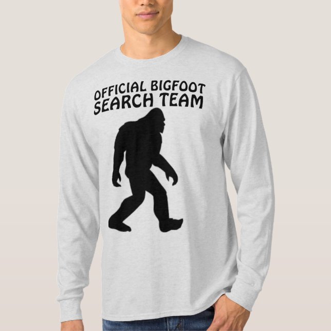 Funny BIGFOOT T-shirts, SEARCH TEAM T-Shirt (Front)