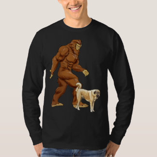 Funny Bigfoot Walking Anatolian Shepherd Dog Sasqu T-Shirt