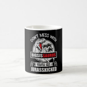 Funny BigSisSaurus Dinosaur Big Sister Gift Coffee Mug