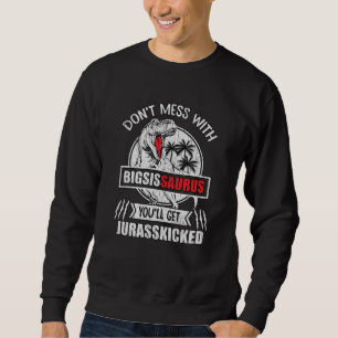 Funny BigSisSaurus Dinosaur Big Sister Gift Sweatshirt