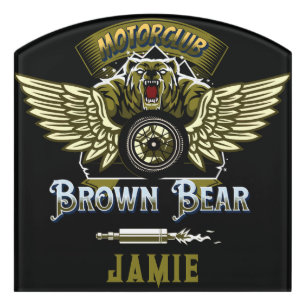 Funny Bike, Elegant and Cool dad gift personalize  Door Sign