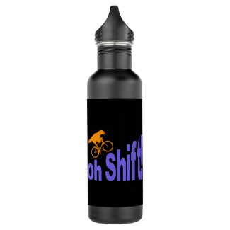 Funny Bike Quote Oh Shift Crow Cycling Up Hill Stainless Steel Water Bottle