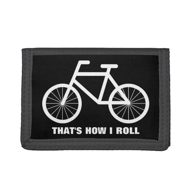 Funny bike wallet with bicycle quote (Front)