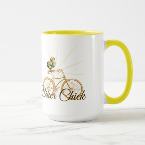 Funny Biker Chick Vintage Mug