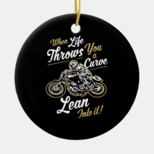 Funny Biker Quotes Sarcastic Motorcycle Rider Gift Ceramic Ornament