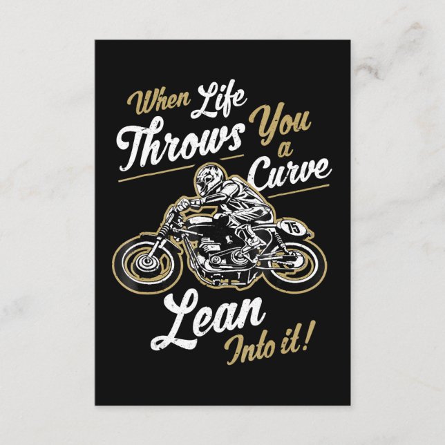 Funny Biker Quotes Sarcastic Motorcycle Rider Gift Enclosure Card (Front)