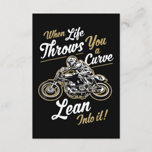 Funny Biker Quotes Sarcastic Motorcycle Rider Gift Enclosure Card