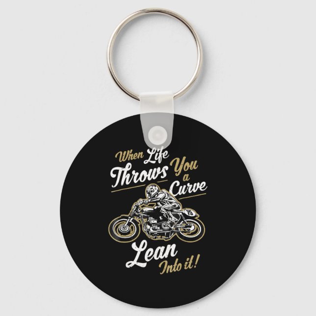 Funny Biker Quotes Sarcastic Motorcycle Rider Gift Keychain (Front)