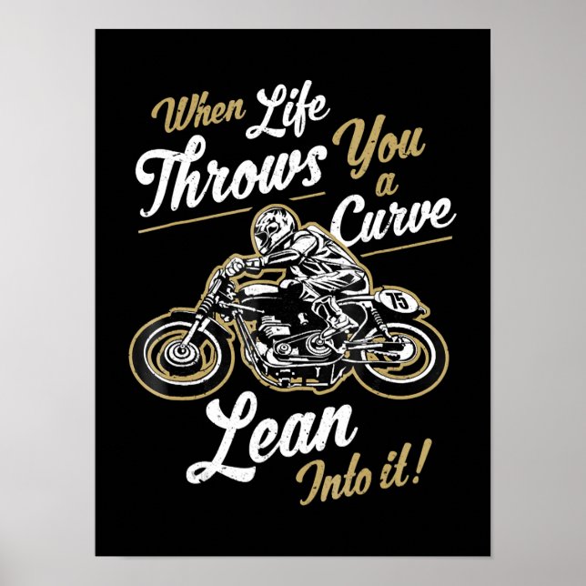 Funny Biker Quotes Sarcastic Motorcycle Rider Gift Poster (Front)