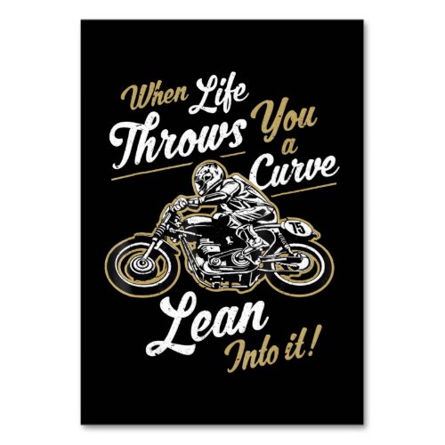 Funny Biker Quotes Sarcastic Motorcycle Rider Gift Table Number