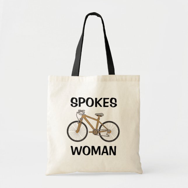Funny Biking Mom Spokes Woman Tote Bag (Front)