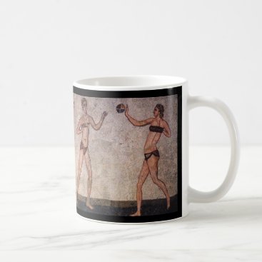 Funny Bikini Beach Volleyball Old Roman Mosaic Pic Coffee Mug Funny Bikini Beach Volleyball Old Roman Mosaic Pic Coffee Mug