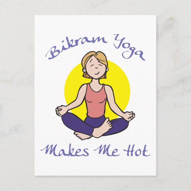 Funny Bikram Yoga Gift Postcard (Front)