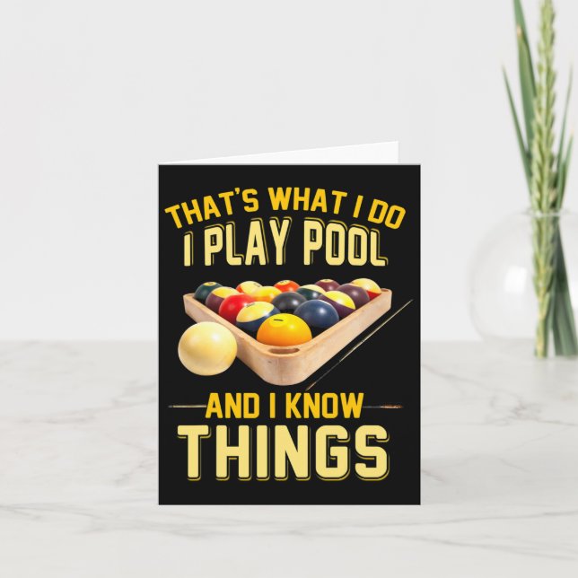 Funny Billards Shirts For Men  Card (Front)
