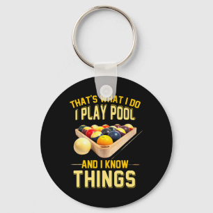 Funny Billards Shirts For Men Keychain