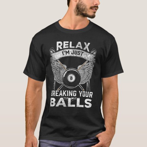 Funny Billiard Balls Pun Snooker Joke T_Shirt