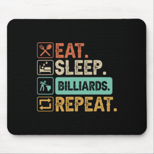 Funny Billiard Game 9-ball Player Dad Cue Stick Lo Mouse Pad