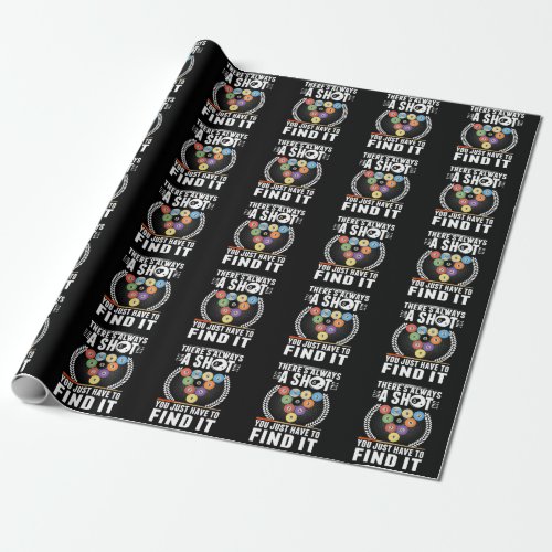 Funny Billiard Joke Cue Snooker Pool Player Wrapping Paper