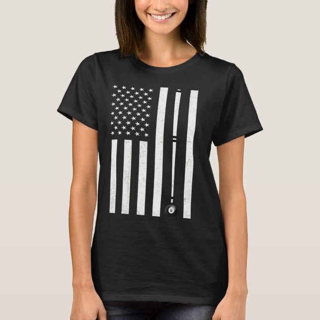 Funny Billiard Pool Player Table Game T-Shirt (Front)