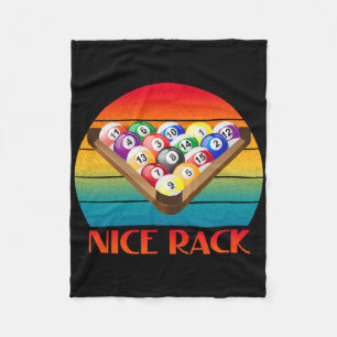 Funny Billiards 9 Ball Pool Player Vintage Nice Ra Fleece Blanket