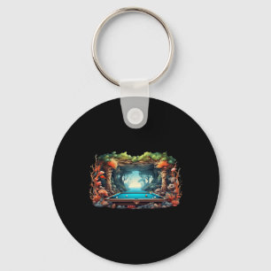 Funny Billiards Art Billiards Playing Pool Players Keychain