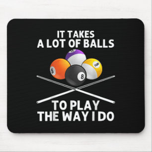 Funny Billiards Art For Men Boys Billiard Lover Po Mouse Pad