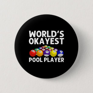 Funny Billiards Art For Men Women Billiard Lover P Button