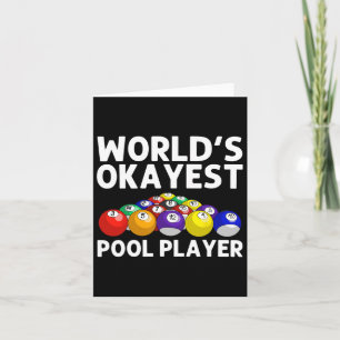 Funny Billiards Art For Men Women Billiard Lover P Card