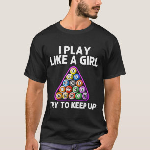 Funny Billiards Art For Women Girls Mom 8 Ball Poo T-Shirt