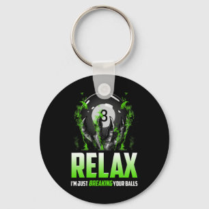 Funny Billiards Design 8 Ll Snooker Pool Cue Stick Keychain