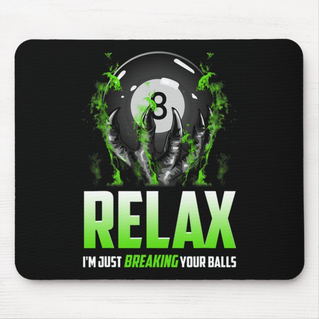 Funny Billiards Design 8 Ll Snooker Pool Cue Stick Mouse Pad (Front)