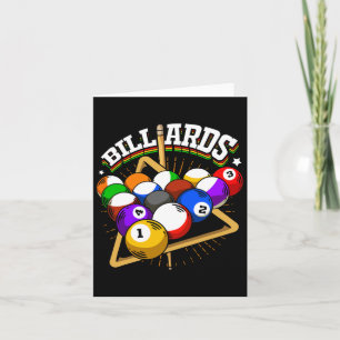 Funny Billiards Design For 8- And Pool Player Card