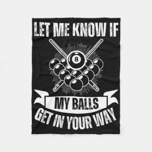 Funny Billiards Design For Men Women Billiard Pool Fleece Blanket