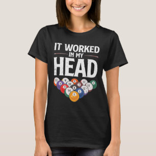 Funny Billiards Design For Men Women Cue Sport Poo T-Shirt