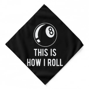 Funny Billiards Design For Pool Players Retro 8 Ba Bandana