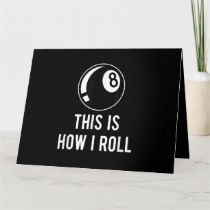 Funny Billiards Design For Pool Players Retro 8 Ba Card
