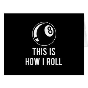 Funny Billiards Design For Pool Players Retro 8 Ba Cards