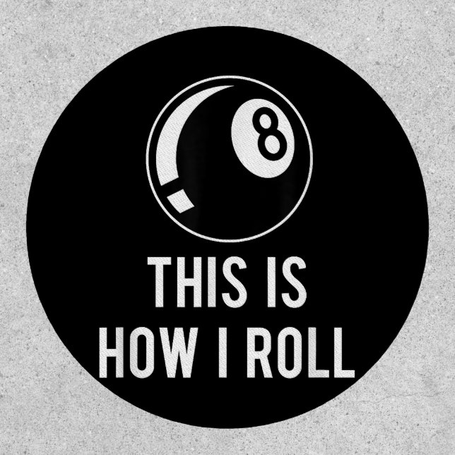 Funny Billiards Design For Pool Players Retro 8 Ba Patch (Front)