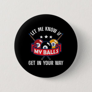 Funny Billiards Design Pool Player Men Women Billi Button