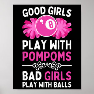 Funny Billiards For Women Girls 8 Ll Billiard Pool Poster