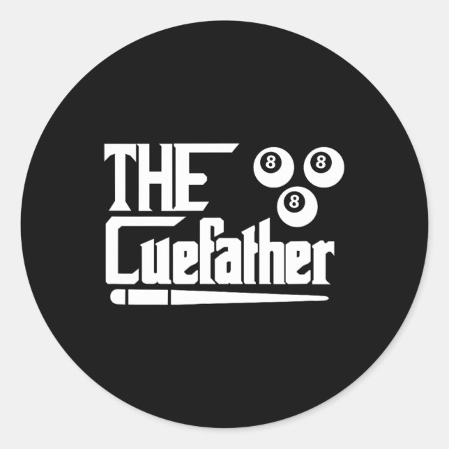 Funny Billiards Game Of Pool  Classic Round Sticker (Front)