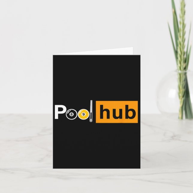 Funny Billiards Game - Pool Hub - Billiard And Cue Card (Front)