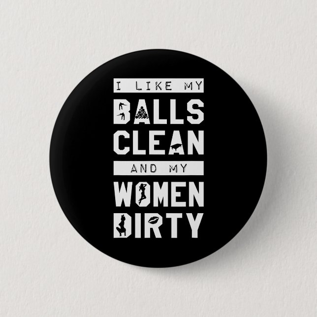 Funny Billiards Hilarious Pun Joke Gag Gift Tee  Button (Front)